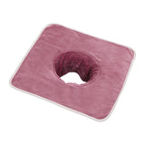 Maxbell Salon Massage Table Towel Coverlet Face Pillow Towel with Hole for Care Skin Pink