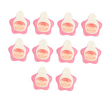 Maxbell 10Pcs Resin Stars Micro Landscape Jewelry Making Birthday Gift Glow at Night Pink