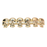 Maxbell Smooth Skull Teeth Hip hop Grills Halloween Costume Accessories Gold