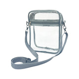 Maxbell 2xClear Crossbody Bag Clear Purse Bag for Travel Outdoor Sports Events Gray Large