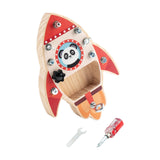 Maxbell Wooden Toys Screwdriver Board Set for 3 4 5 6 Year Old Rocket