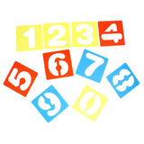 Maxbell 36 Pieces Arabic Numbers & Alphabet Drawing Template Stencils Ruler for Kids