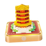 Maxbell 3D Calendar Memo Pad 2025 DIY Paper Carving Artsy Pads for Home Collectibles Yellow Crane Tower