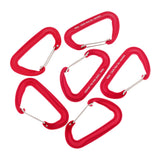 Maxbell Maxbell 6 Pieces 12KN Aluminum Wire Gate Carabiner for Hammock Camping Hiking Red