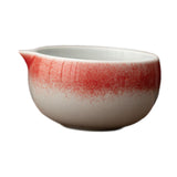 Maxbell Ceramic Matcha Bowl Handmade Gift Matcha Bowl for Family Ceremony Tea Lovers red