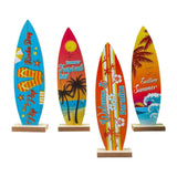 Maxbell 4Pcs Surfboard Table Decoration Surfboard Theme Beach Home Decor Beach Signs