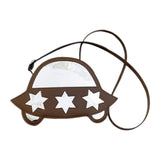 Maxbell Creative Crossbody Bag Funny Portable Shoulder Purse for Shopping Work Party Brown