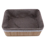 Maxbell Weaving Storage Basket Bamboo Handmade Snacks Toys Storage Box 32x22x12cm