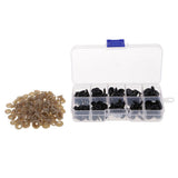Maxbell 125pcs Transparent Box Packed Screw Type Dolls Eyes Nose Supply Plastic Doll Making Tool Safety Accessory - Aladdin Shoppers