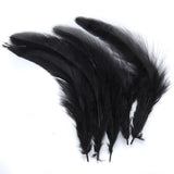 Maxbell 50 Black +50 Natural Beautiful Rooster Feather Hat DIY Costume Craft 2-6.5''