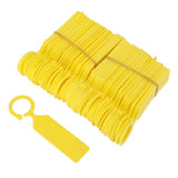 Maxbell 100pcs PP Tags Greenhouse Gardening Plant Circle Hanging Nursery Labels Yellow
