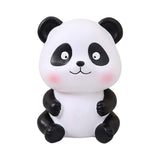 Maxbell Panda Statue Lovely Animal Statue Decorative Cartoon Money Bank for Children smile