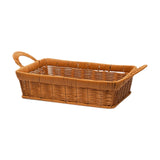 Maxbell Fruits Serving Basket Woven Kitchen Storage Basket for Bread Countertop Cake S Brown