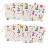 Maxbell 10x Linen Jute Sack Jewelry Pouch Drawstring Gift Bags Xmas Wedding Favour