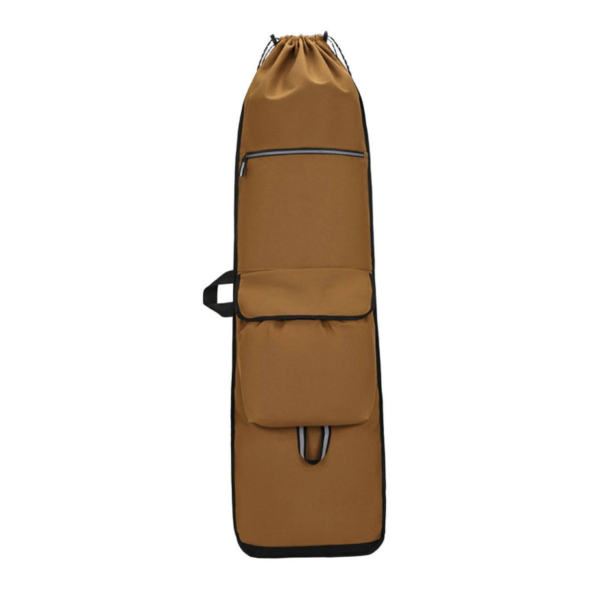 Maxbell Skateboard Backpack Travel Drawstring Closure for Outdoor Activities Fitness Brown