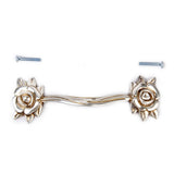 Maxbell 2x Antique Silver Rose Cupboard Cabinet Wardrobe Drawer Door Pull Handle DIY