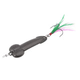 Maxbell 2pcs Spoon Fishing Lure Spinner Bait Metal VIB Hard Sequins Lure Treble Hook