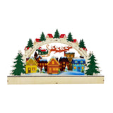 Wooden Christmas Decoration Creative Battery Operated LED Holiday Decoration