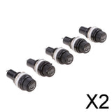 Maxbell 2x5 Pieces Chassis/Panel Mount Glass Tube Fuse Holder for 5x20mm Fuse