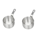 Maxbell 2pcs Stainless Steel Mini Sauce Pan Nonstick Small Milk Pan Kitchen Tools