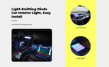 Universal Serial Bus light-emitting diode Car Interior Ambient Light, RGB Sound-Activated, Footwell Background Lighting Multicolor Remote Control