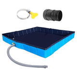 Portable Foldable Shower Pan Camping Shower Base Floor for Home Travel Beach Blue 86cmx86cmx25cm