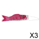 Maxbell 3x55-150cm Various Japanese Windsock Carp Flag Koi Nobori Sailfish 70cm Pink