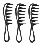 3pcs Men's Oily Hair Pick Comb Salon Dyeing Hairdressing Styling Wide Tooth