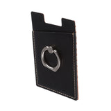 Maxbell 2 Pcs PU Leather Cell Phone Card Holder with Ring Stand Sticker Adhesive