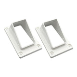 Maxbell 2x3.5inch Vinyl Stair Rail Handrail Bracket White Accessory Angled Connector 2pcs