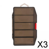 Maxbell 3xFishing Tackle Box Portable Fishing Storage Box Fishing Tools Box Waterproof M