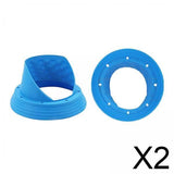 Maxbell 2x2x 6.5inch Silicone Car Speaker Baffle Waterproof and Dustproof Cover Blue