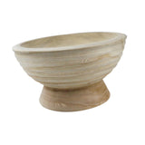 Maxbell Decorative Bowl Rustic Wooden Pedestal Bowl for Wedding Parties Coffee Table