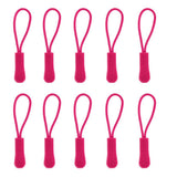 Maxbell 10Pcs Plastic Zipper Pull Cord Zip Puller Slider for Clothes Bags Rose Red - Aladdin Shoppers