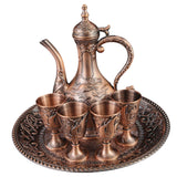 Maxbell Wine Pot Kit European Tea Set for Dining Room Wedding Gift Ornaments Red Bronze