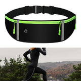 Maxbell Running Waist Belt Adjustable Fitness Workout Bag for Fitness Camping Travel Black