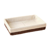 Maxbell Woven Basket Modern Rectangular Organizer Bin for Fruits Appetizer Breakfast coffee S