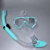 Maxbell Maxbell Dry Snorkel Set Diving Mask Snorkeling Gear for Snorkeling Diving Freediving Blue Green