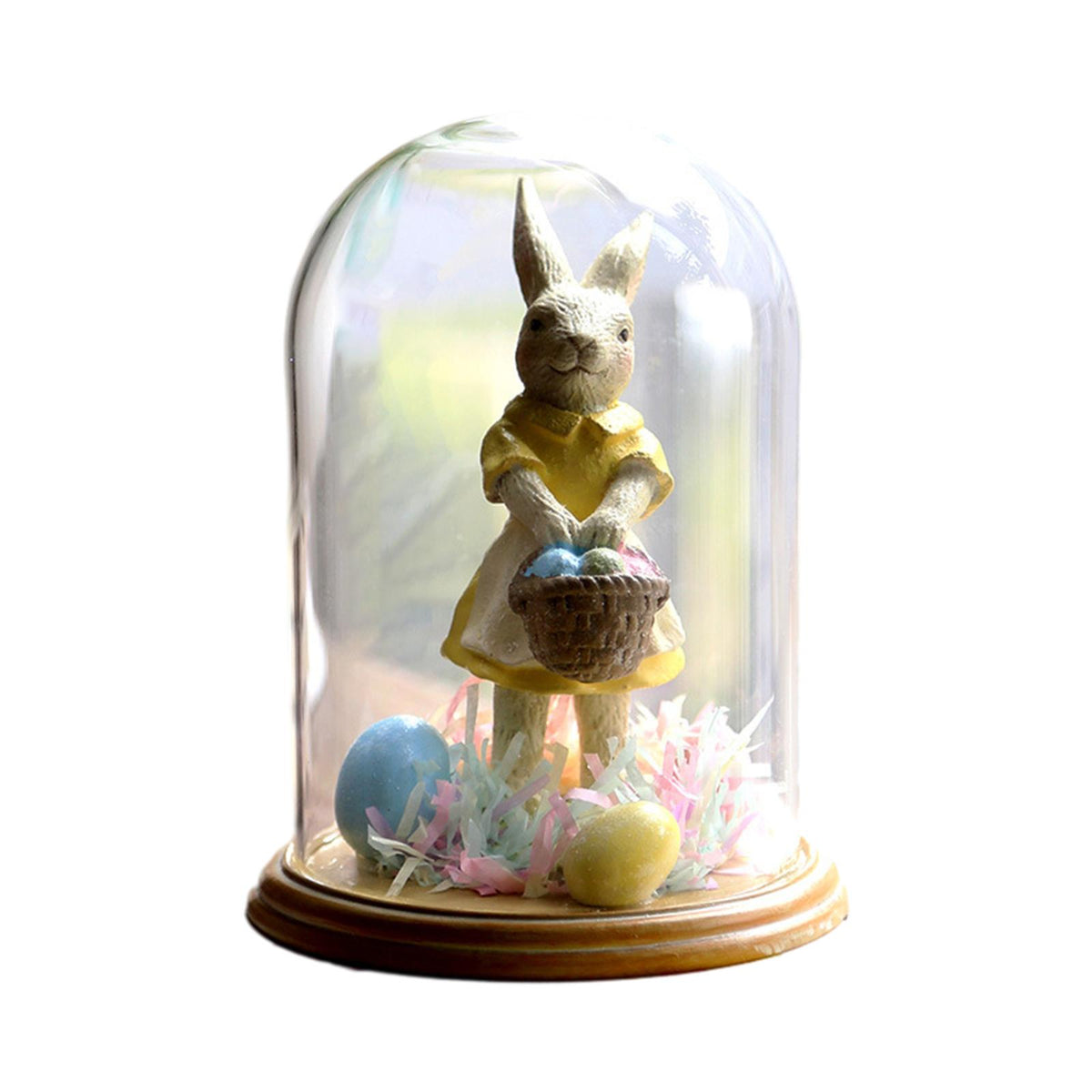 Maxbell Rabbit Statue Cartoon Desktop Art Animal Sculpture for Home Easter Farmhouse