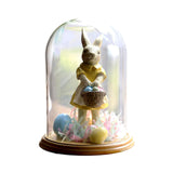 Maxbell Rabbit Statue Cartoon Desktop Art Animal Sculpture for Home Easter Farmhouse