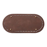 Maxbell 3xDIY Crochet Bag Bottom Pad with Holes Purse Bottom Base PU Leather 12cmx25cm