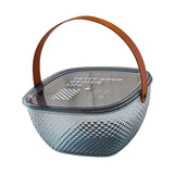 Maxbell Fruit Bowl Breakfast Trays Multifunctional Ornament for Outdoor Home Camping Blue