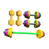 5x Exercise Weight Set Workout Equipment School Kids Toys Dumbbells Barbells