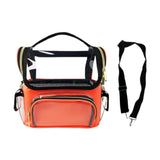 Maxbell Makeup Case Transparent Waterproof Make up Organizer for Women Makeup Artist orange red