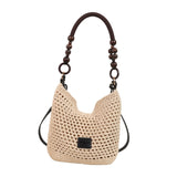 Maxbell Crochet Beach Casual Hollow Classic Shoulder Bag for Daily Everyday Work Black