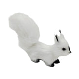 Plush Squirrel Ornament Tabletop Decoration Christmas Simulation Animal Doll white