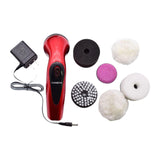 Maxbell Electric Shoe Scrubber Electric Shoe Polisher Brush for Sneaker Sofa Leather Red