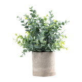 Maxbell Artificial Small Potted Plants for Desktop Ornament Desk Tabletop Decoration Eucalyptus