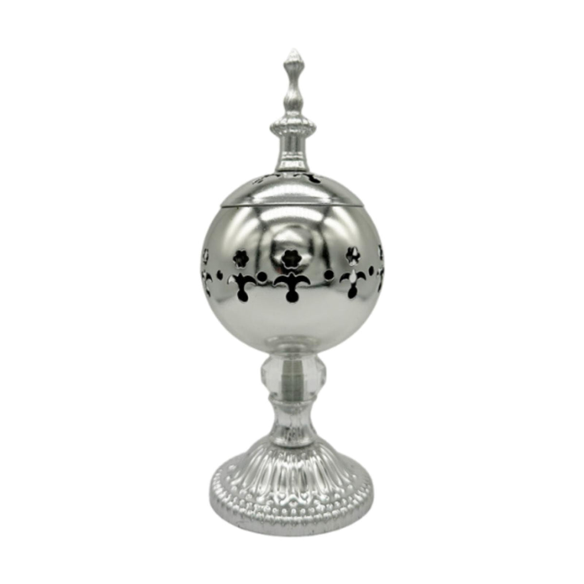 Maxbell Incense Burner Electric Zen Decor Censer Burner for Gift Office Silver