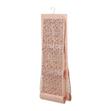 Maxbell over Door Bag Organizer Organization Hanging Bags Rack for Crafts Shoes Wall Pink